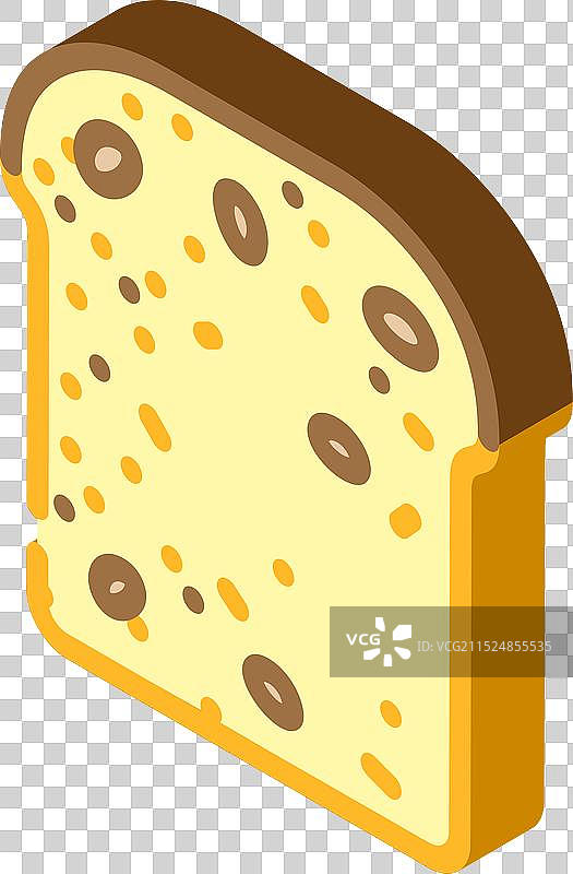 意大利美食潘妮托妮面包2.5D图标图片素材