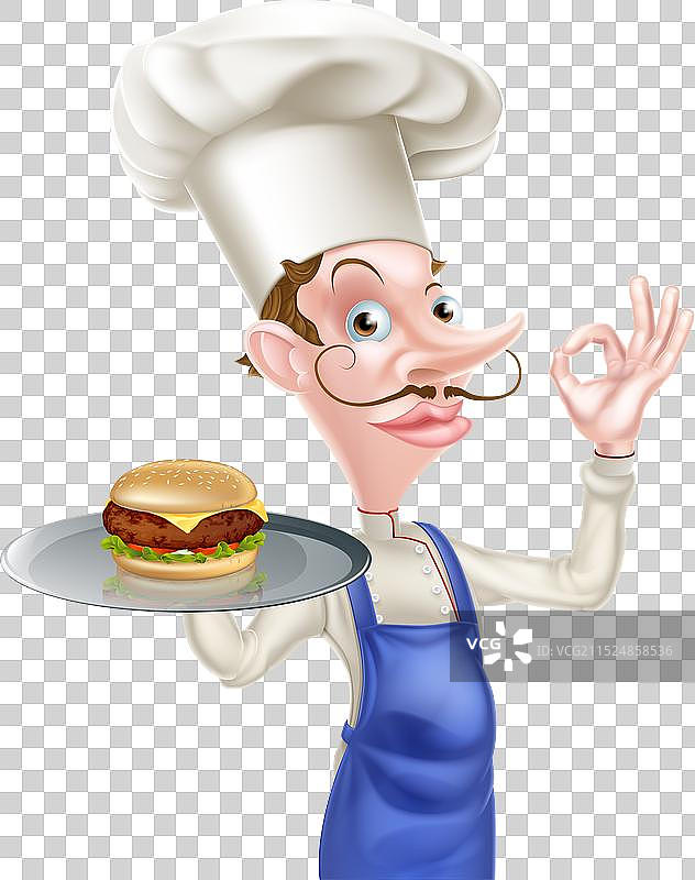 汉堡厨师完美标志图片素材