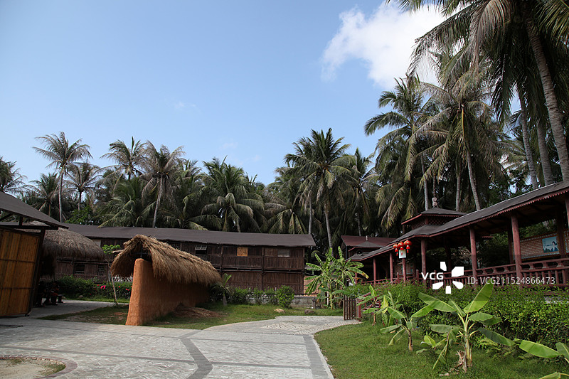 海南省陵水县椰田古寨图片素材