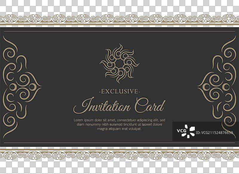 复古风格邀请卡设计图片素材