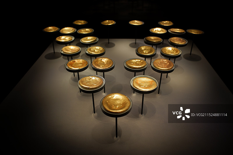 海昏侯国遗址博物馆金饼图片素材