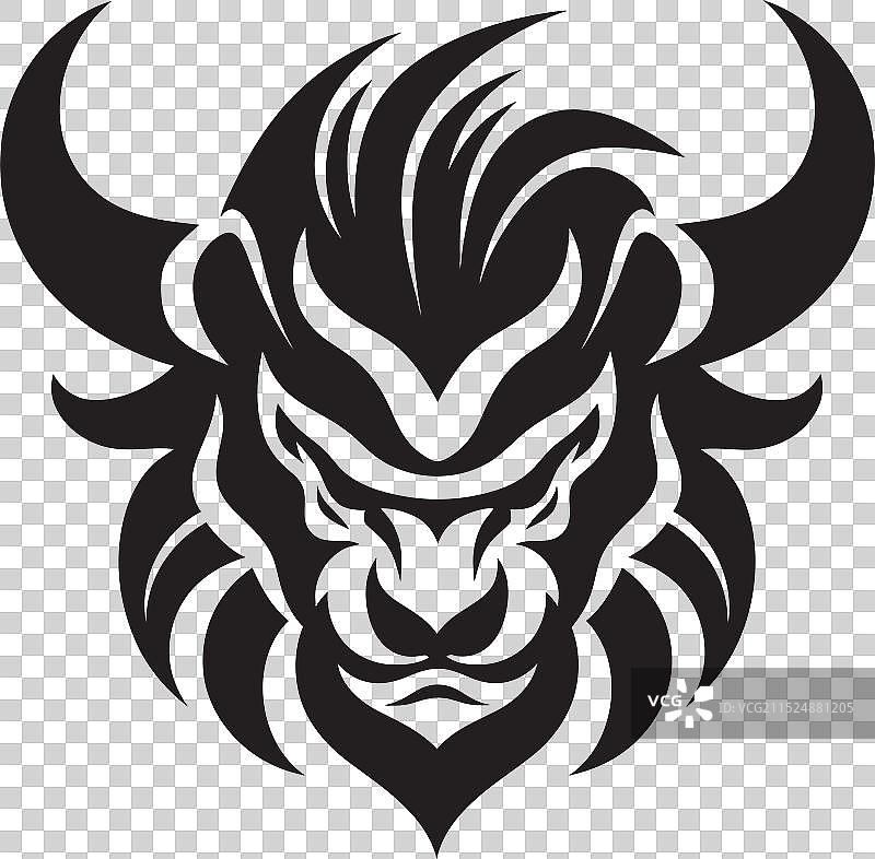 现代风格的粗体鬼面符号图片素材