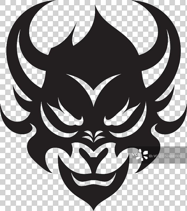 神秘鬼面黑色设计图片素材