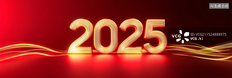 【AI数字艺术】2025蛇年新年数字国风千里江山红色金色党建春节banner喜庆文字背景图片素材