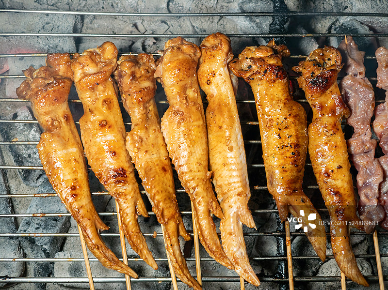 广式烤鸡翅图片素材