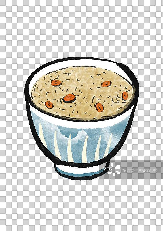 国潮风青海美食插画元素-甜醅图片素材