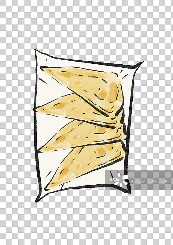 国潮风青海美食插画元素-狗浇尿图片素材