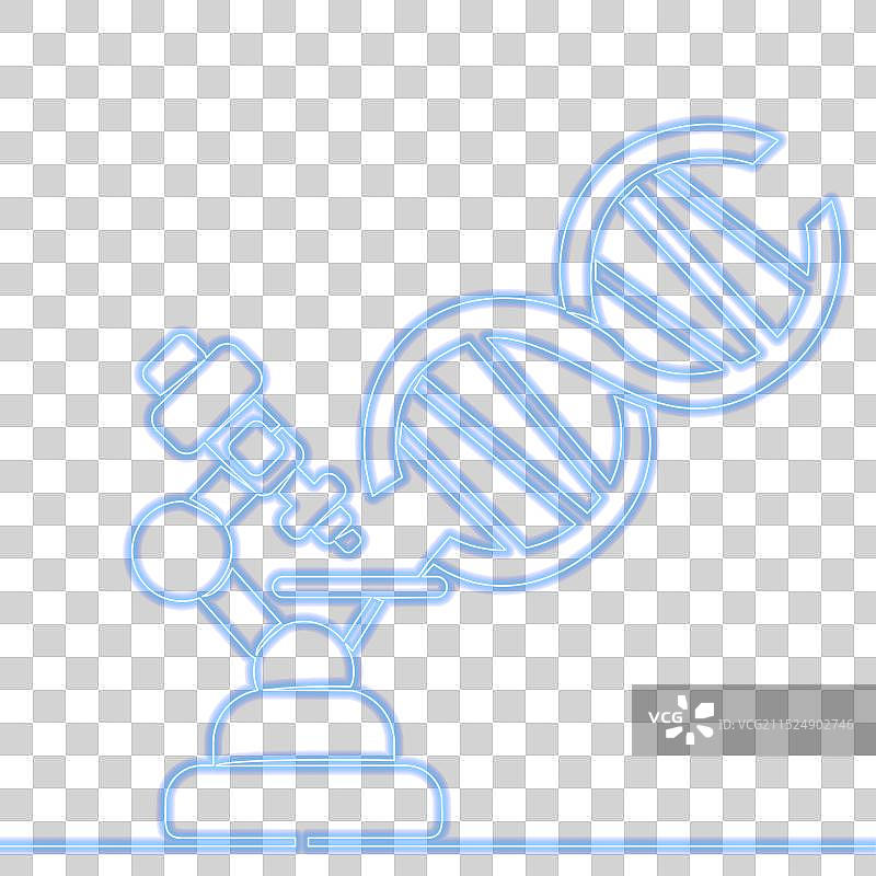 基因工程医疗霓虹灯概念图片素材