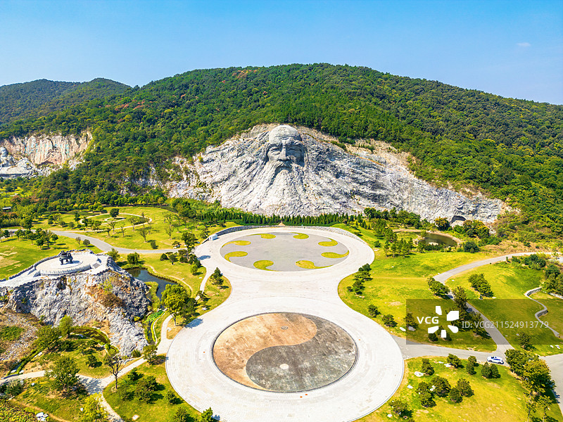 襄阳伏羲摩崖石刻图片素材