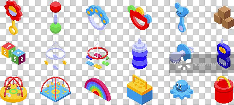 婴儿玩具图标集图片素材