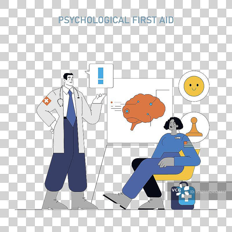 灾难心理学扁平设计图片素材