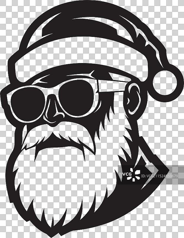 圣诞老人的驯鹿滑稽剧图片素材