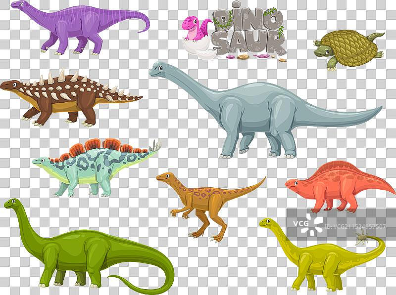 卡通恐龙滑稽角色图片素材