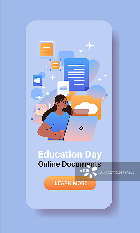 发送文件的非裔美国女学生图片素材