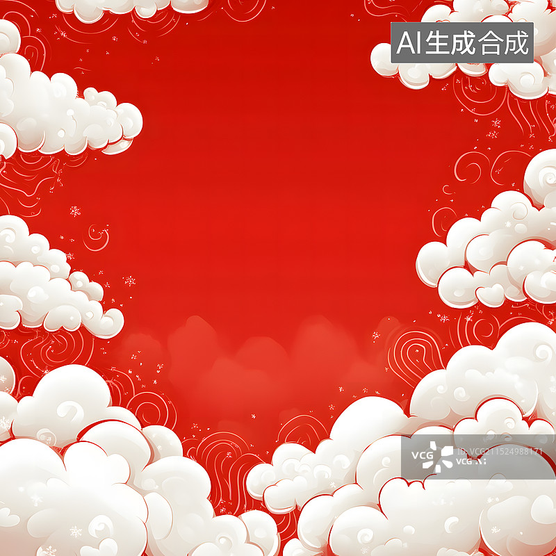 【AI数字艺术】国云祥云背景壁纸图片素材