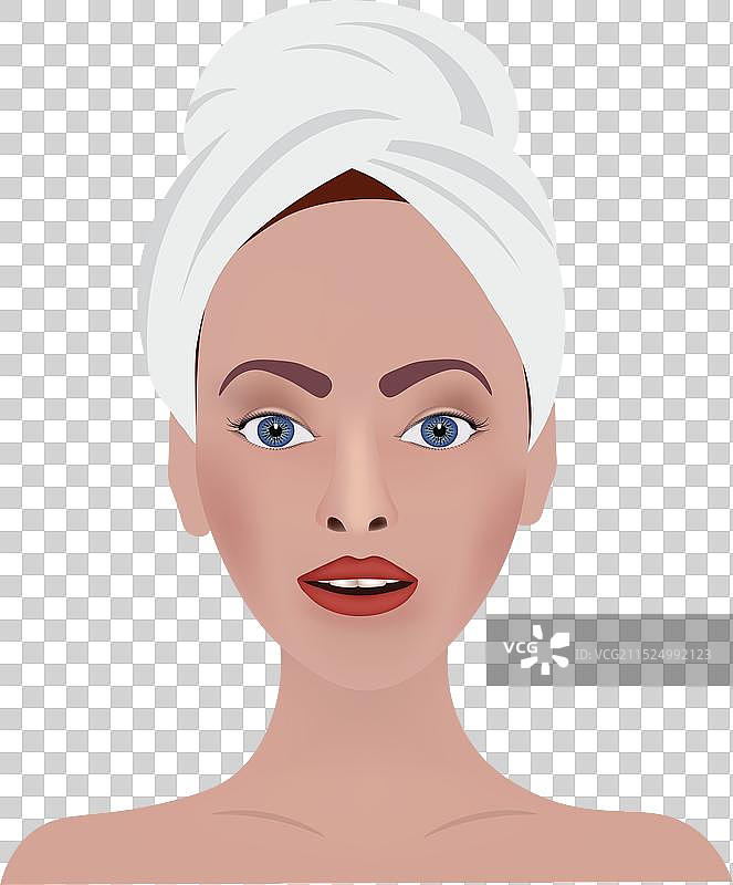 裹着毛巾的女人图片素材