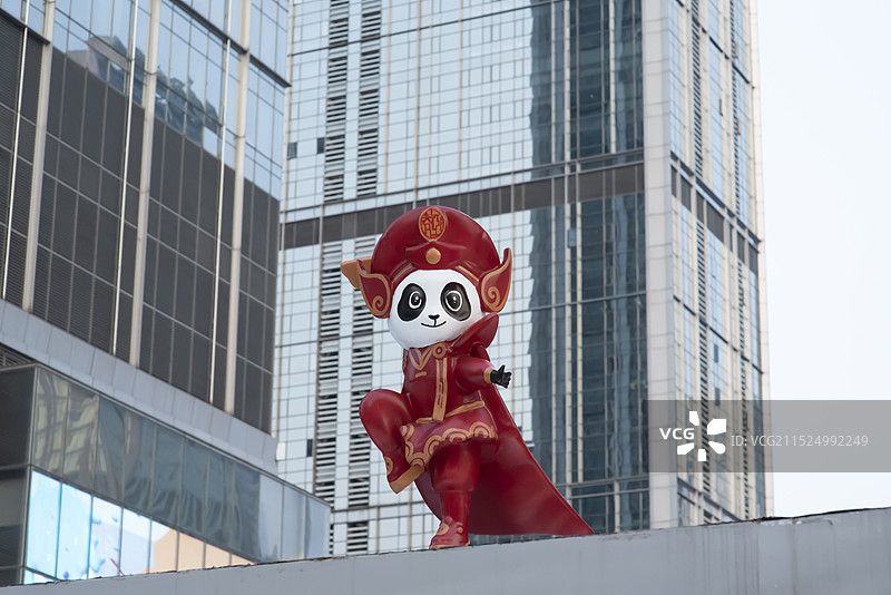 四川文化川剧变脸人物熊猫图片素材