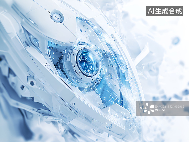 【AI数字艺术】科幻人工智能特写图片素材