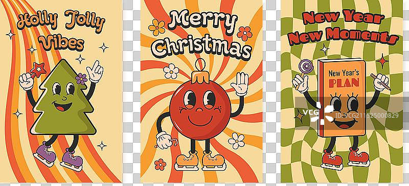 圣诞快乐新年贺卡图片素材