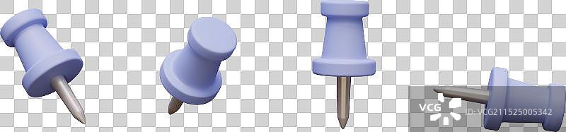 逼真塑料图钉便签图片素材