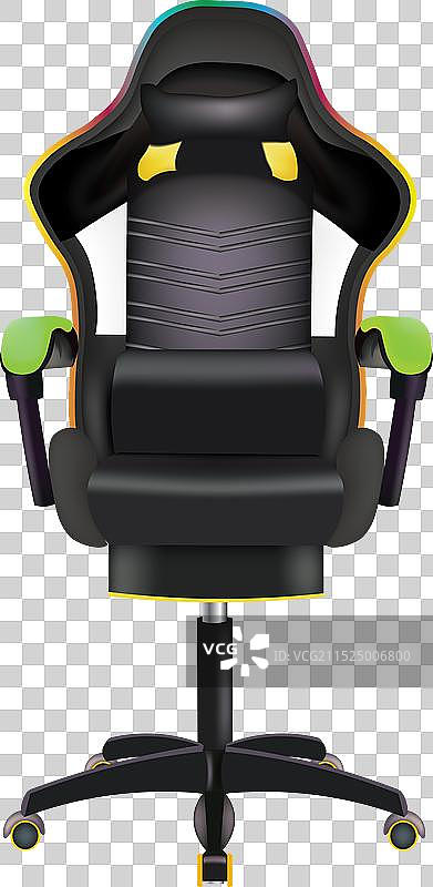 逼真的游戏椅正面图图片素材