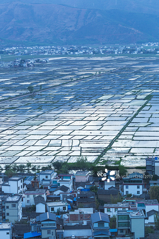 山川里的鱼米之乡——云南省丽江市永胜县三川坝图片素材