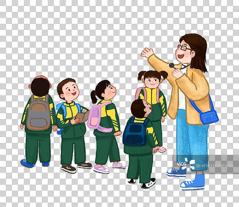 小学生研学出游图片素材