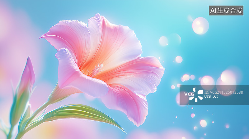 【AI数字艺术】一朵牵牛花特写图片素材
