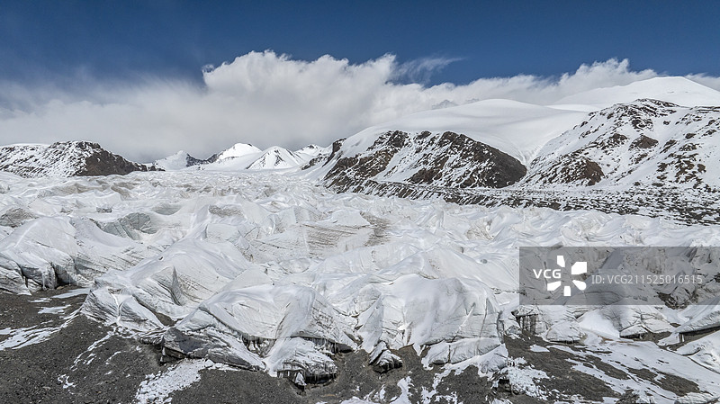 长江正源的姜根迪如冰川图片素材