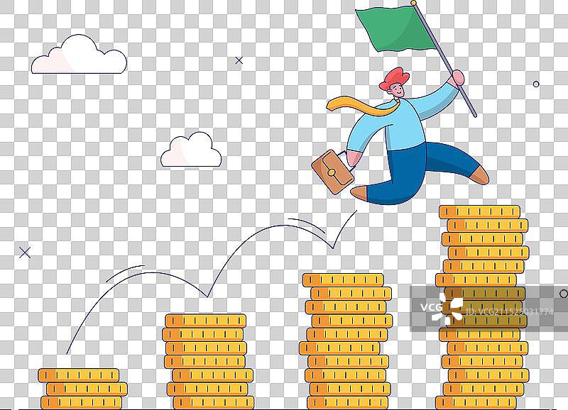 财富管理概念加薪图片素材