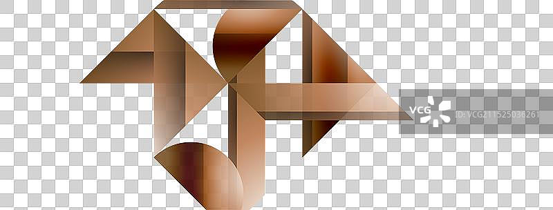 白色背景上的生动渐变三角形和圆形图片素材