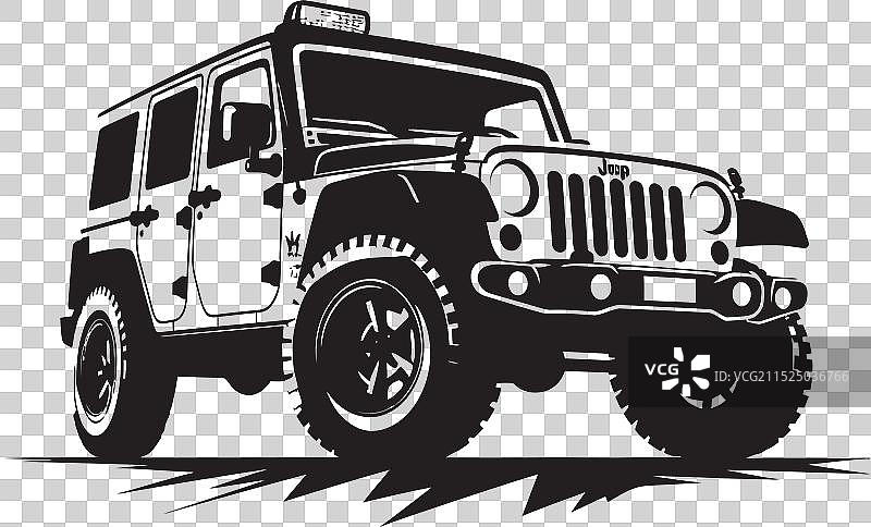 吉普牧马人图形套装图片素材