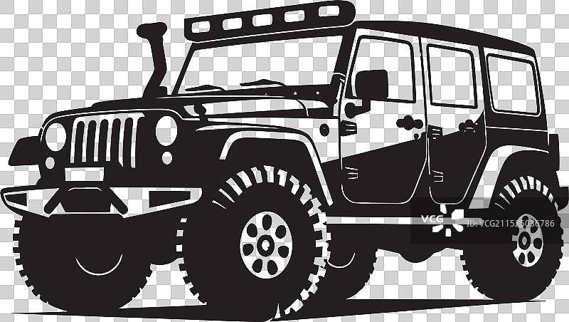 吉普牧马人复古风格爱好者图案图片素材