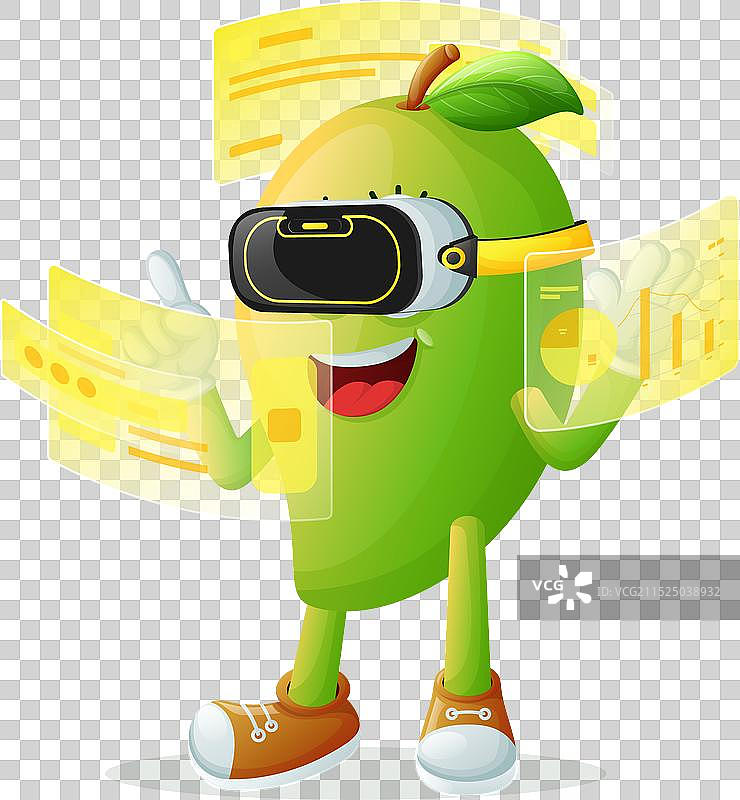 元宇宙中的可爱芒果角色图片素材