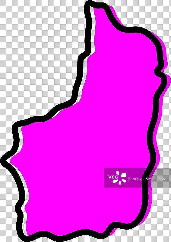 卢旺达南部省份地图图片素材