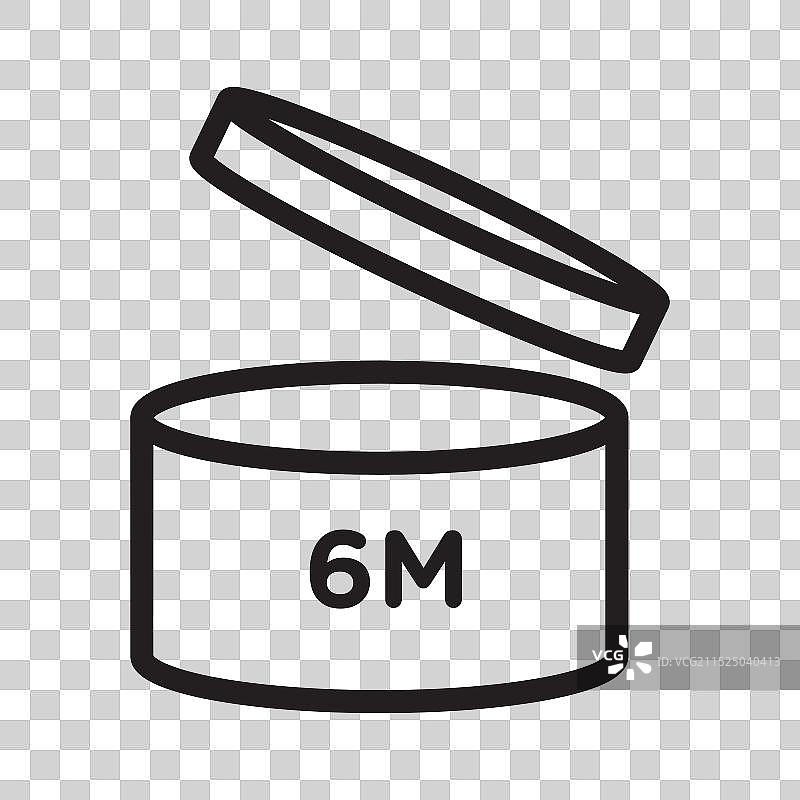 6个月大的宝图标黑色线条艺术logo图片素材