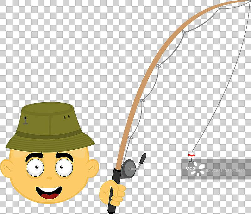 渔夫帽和钓鱼竿图片素材