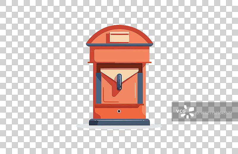 信箱图标，白色背景上隔离图片素材