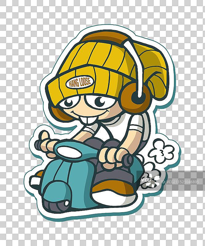 玩滑板车的男孩图片素材