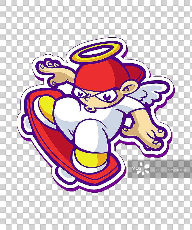 滑板天使图片素材