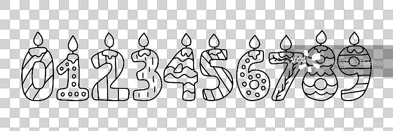 生日蜡烛涂鸦图片素材