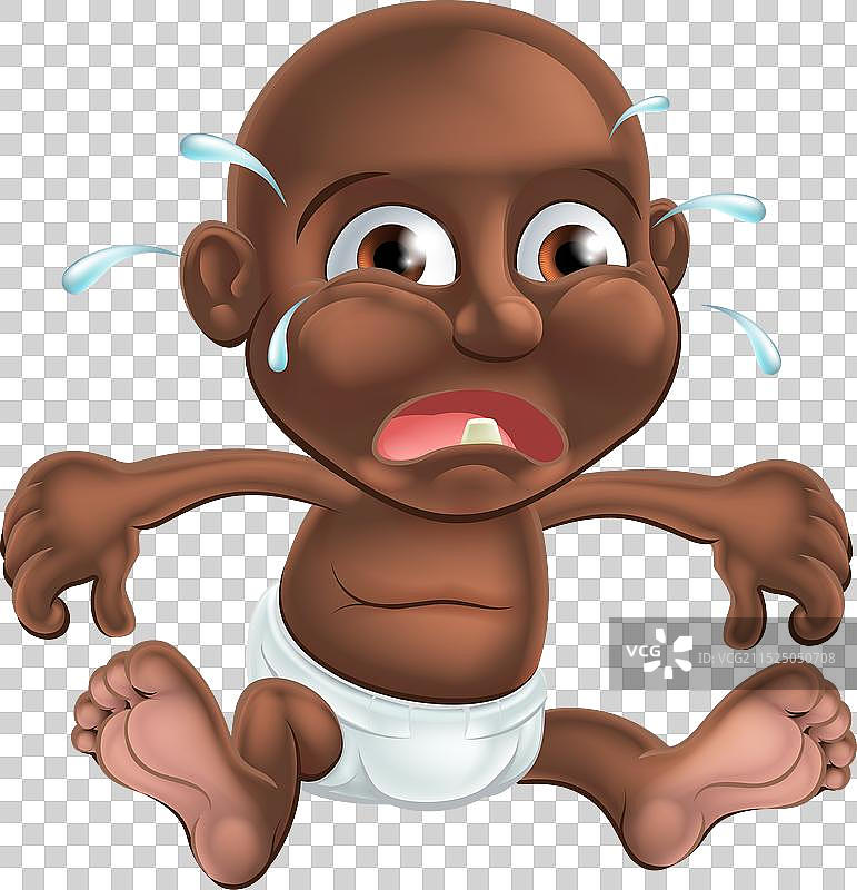 不开心的可爱卡通宝宝图片素材