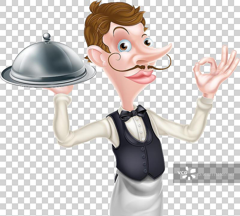 完美的服务员标志图片素材