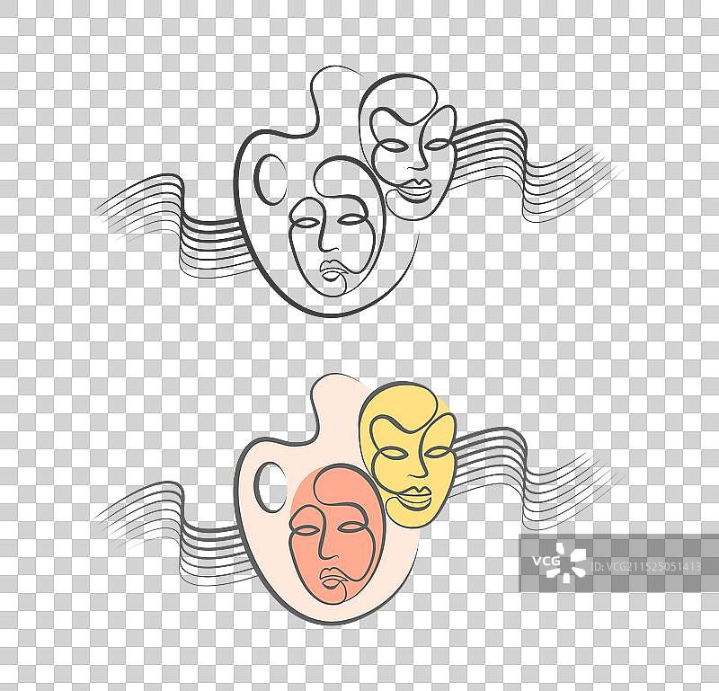 艺术剧院和音乐标志图片素材