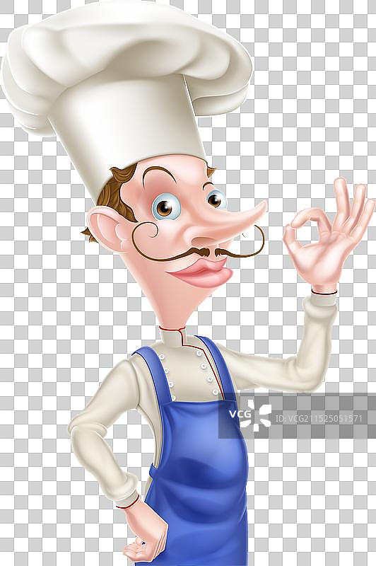 卡通完美厨师标志图片素材