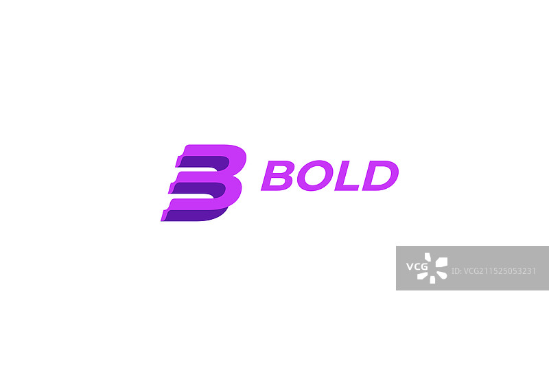 字母B或数字3模板Logo设计图片素材