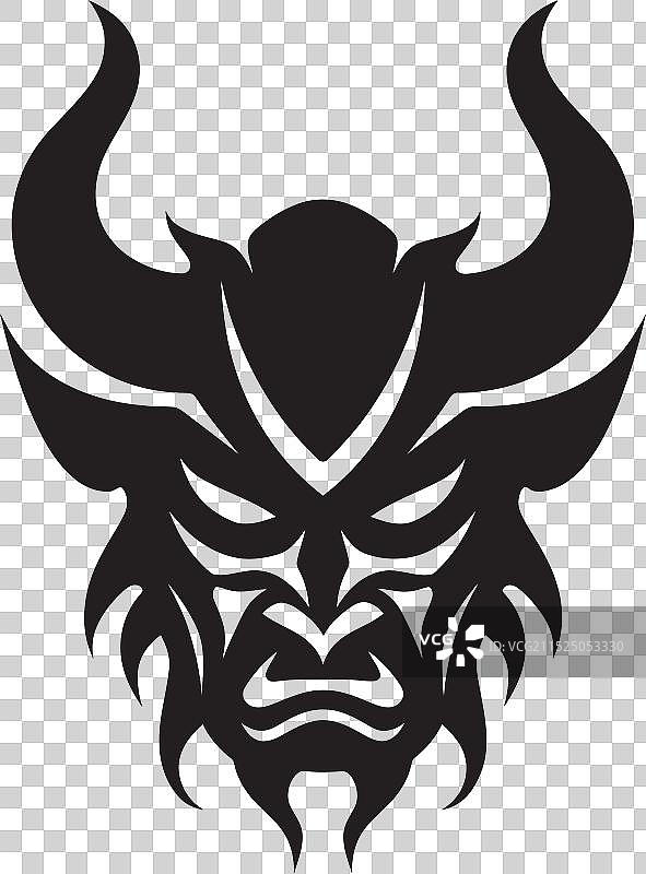 现代时尚鬼面黑色标志图片素材