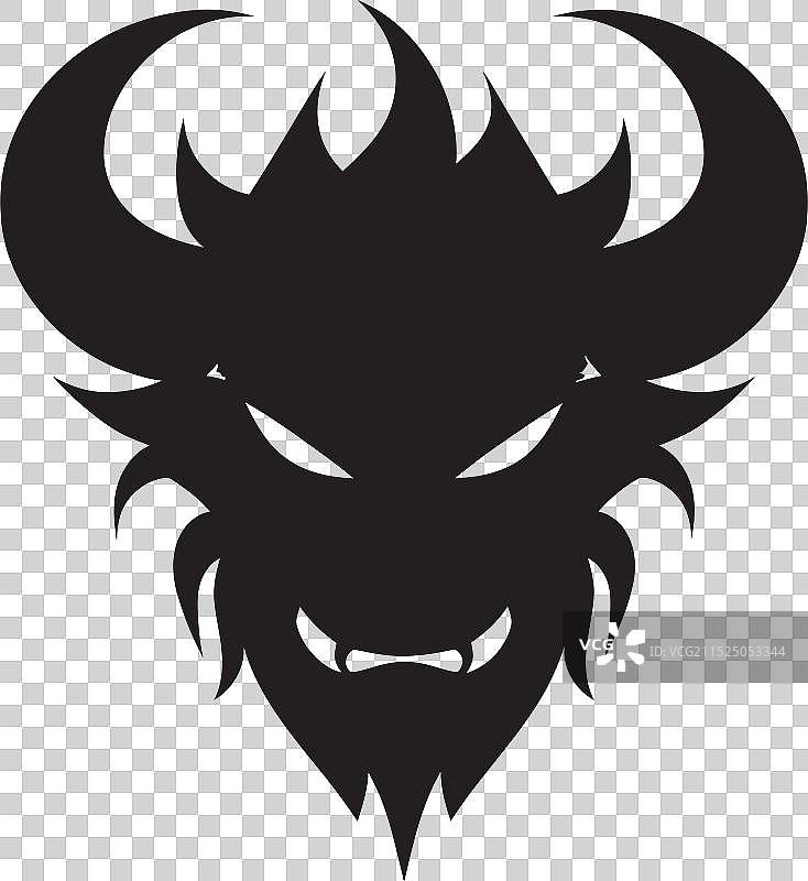 黑色时尚中的神秘鬼面现代设计图片素材