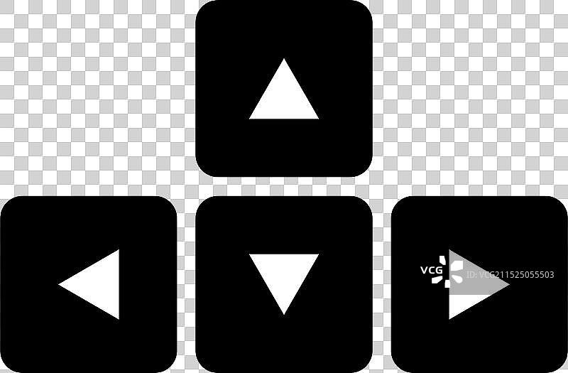 白色背景上的键盘方向键图片素材