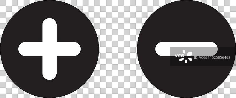 圆形加减号图标图片素材